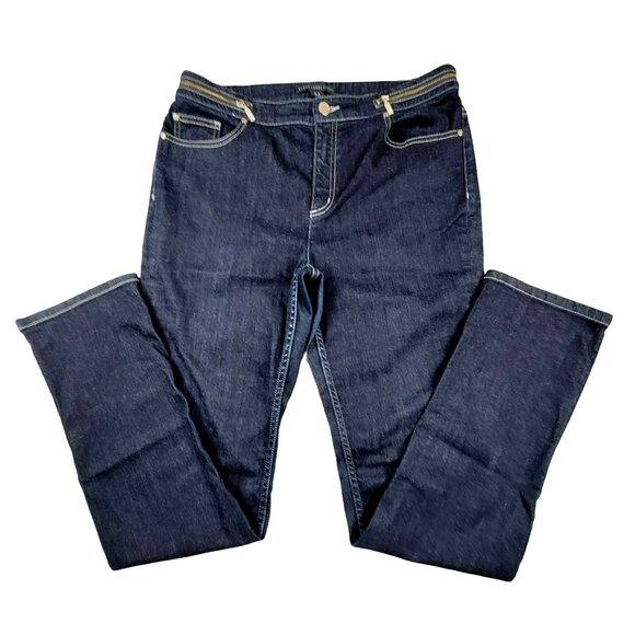 Black Label Womens Blue Jeans Zipper in Waistband size .5 / 6 XS  JH1196 - Picture 1 of 5